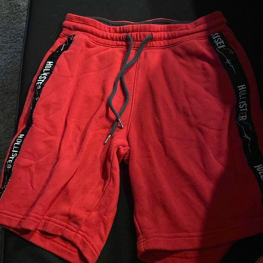 Red and black Hollister shorts